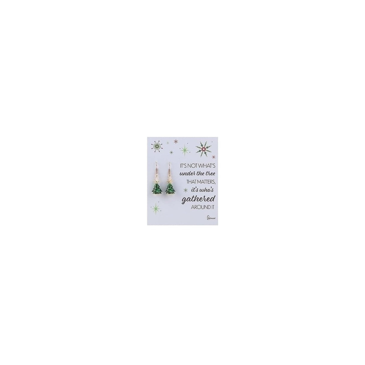 Roman Earring, Green, Earring