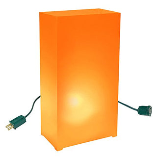 LumaBase Electric Luminaria Kit, Orange - Set of 10
