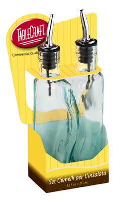 Tablecraft Glass Puzzle Cruet Set