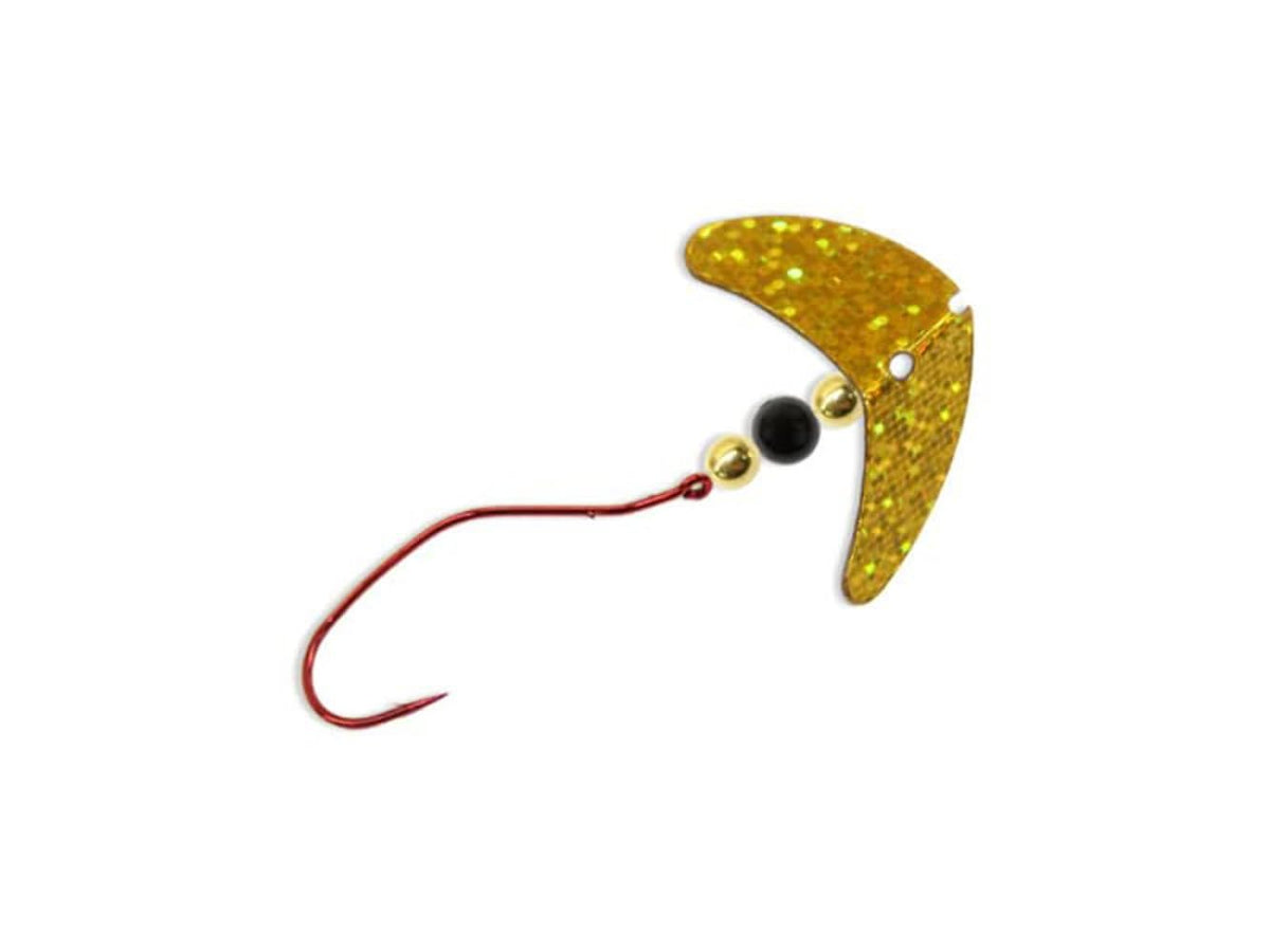 Mack's Lure Fishing Hook, #2, Amber Sparkle/Gold/Black