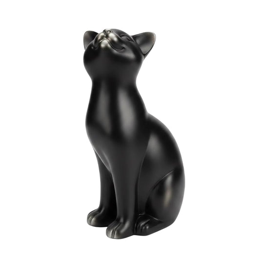 Comfy Hour Farmhouse Collection 9" Polyresin Standing Cat Decoration, Black