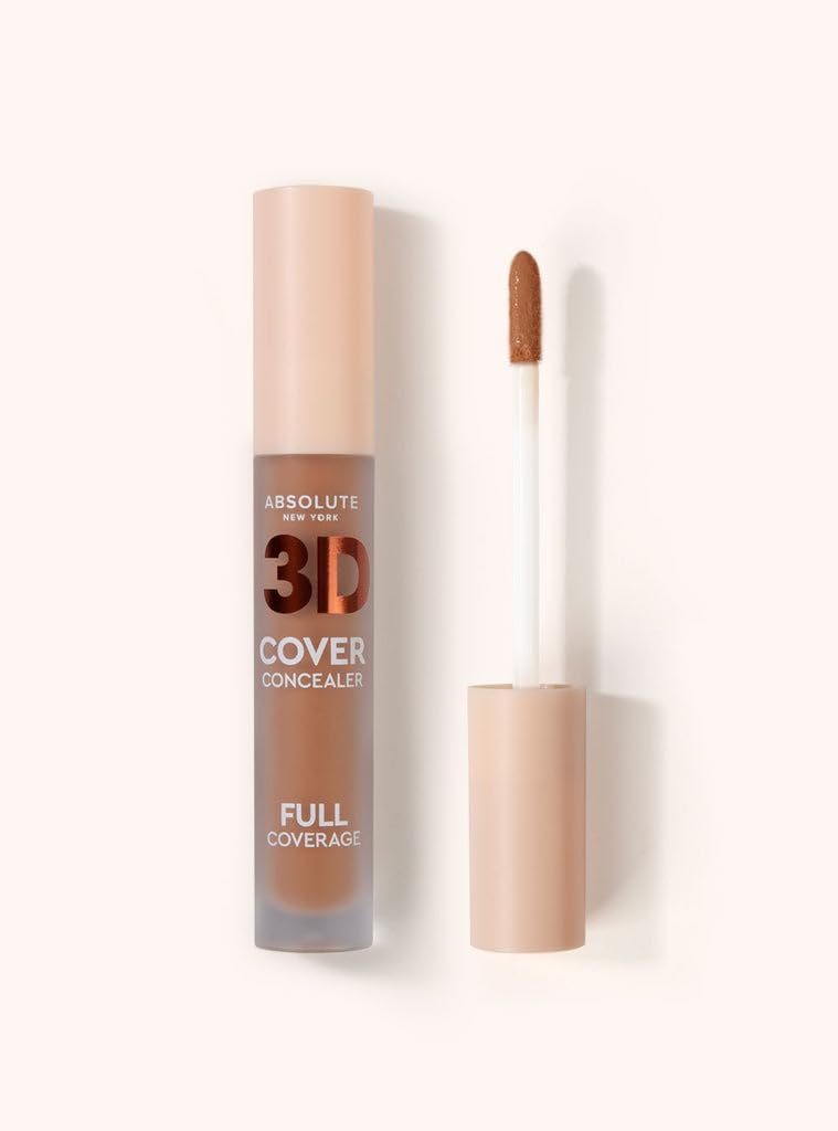Absolute New York Warm Hazelnut 3D Cover Concealer, Full Coverage Concealing Cream for Flawless Skin, Long-Lasting Formula, Ideal for Concealing Imperfections