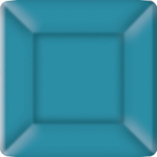 Boston International IHR Square Dessert Paper Plates, 7 x 7-Inches, On Ice Blue