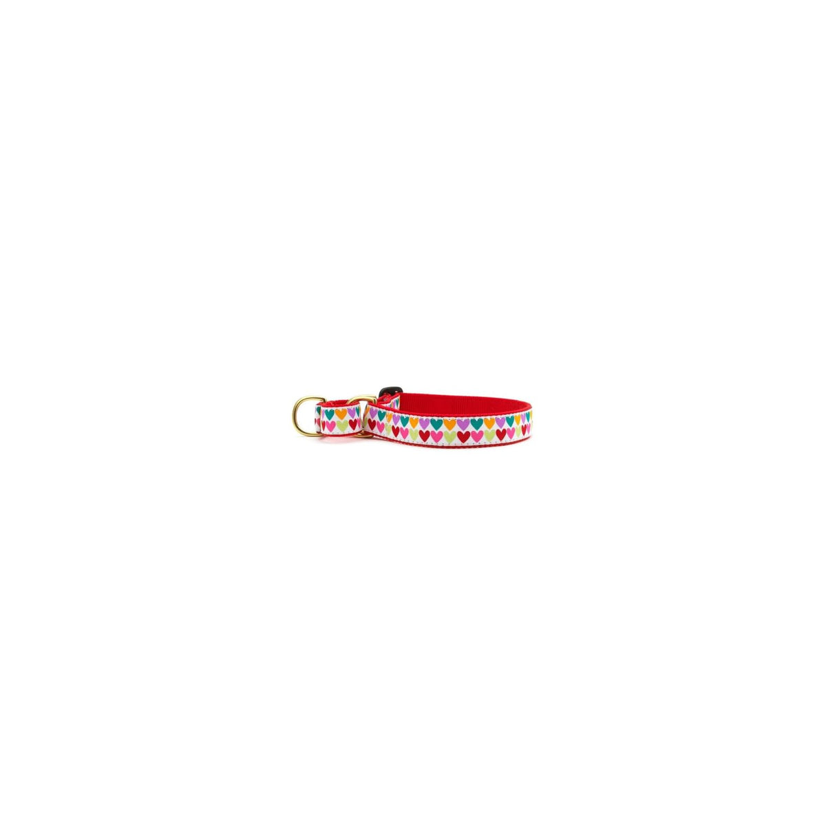 Up Country Animal Collar, Medium (12.5-20 Inches) - 1 In Width, white, red, pink