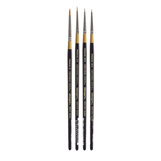KINGART Original Gold 9650 Series, Golden Taklon Spotter 4 Pc. Set