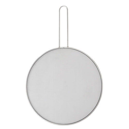HIC Splatter Screen Guard Strainer, 18/8 Stainless Steel, Fine Mesh, 13-Inches