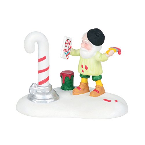 *Department 56 North Pole Village Series Accessories Putting on The Stripes Figurine, 1.75", Multicolor