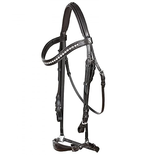 HORZE Bergen Leather Remont Bridle - Brown - Warmblood