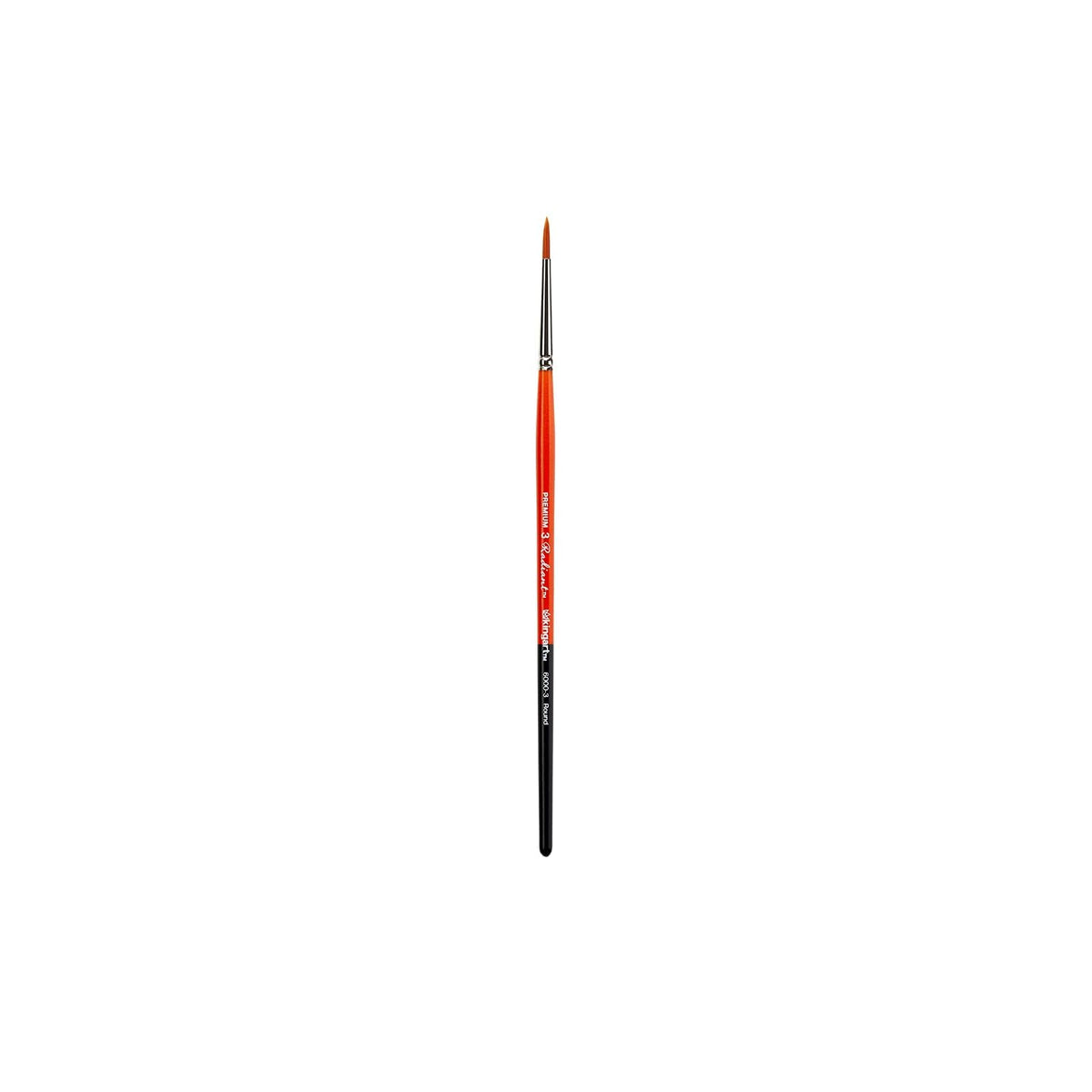 KINGART Paint Brush, 3, Black/Silver/Orange