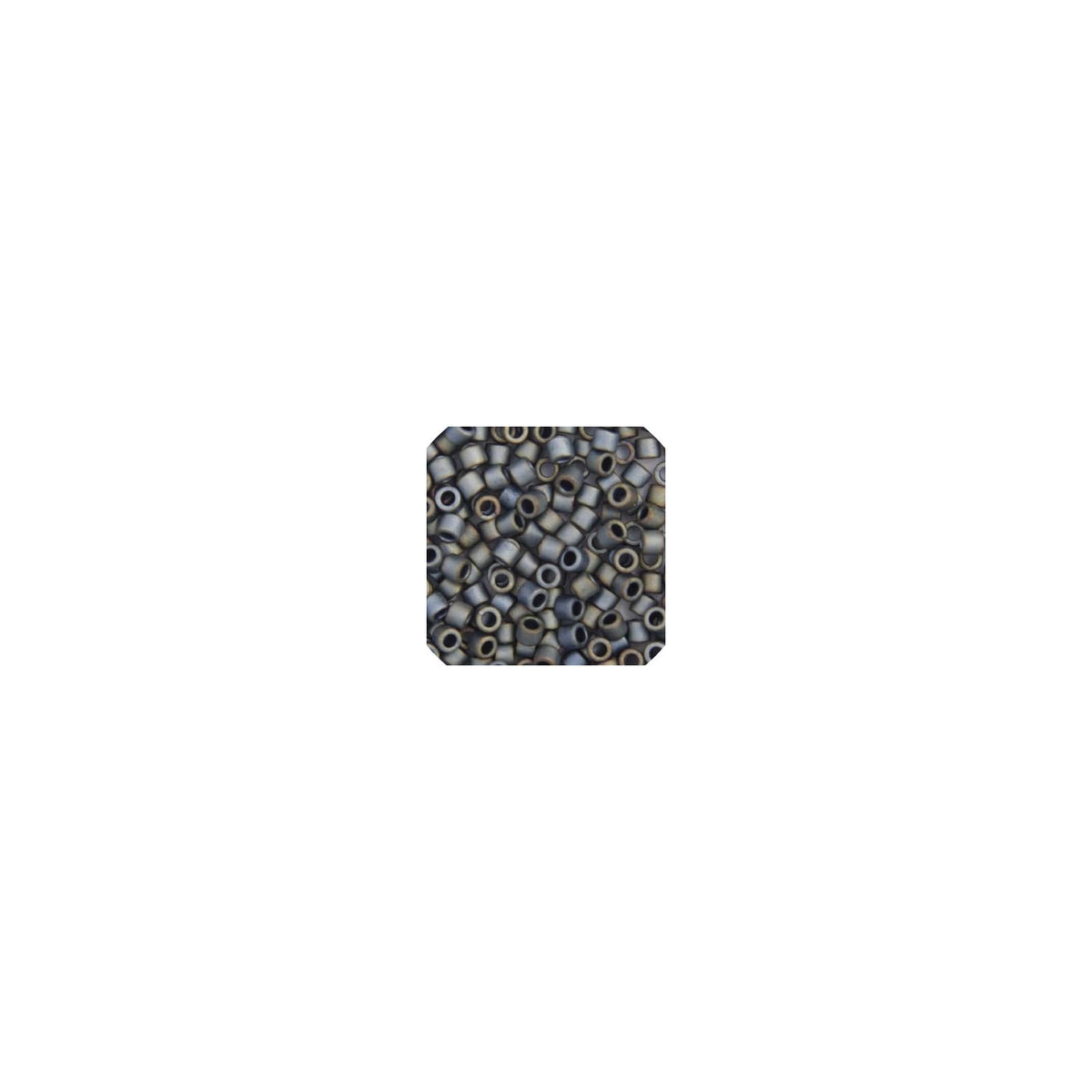 John Bead Craft Bead, 8/0, Dark Silver Grey AB Matte