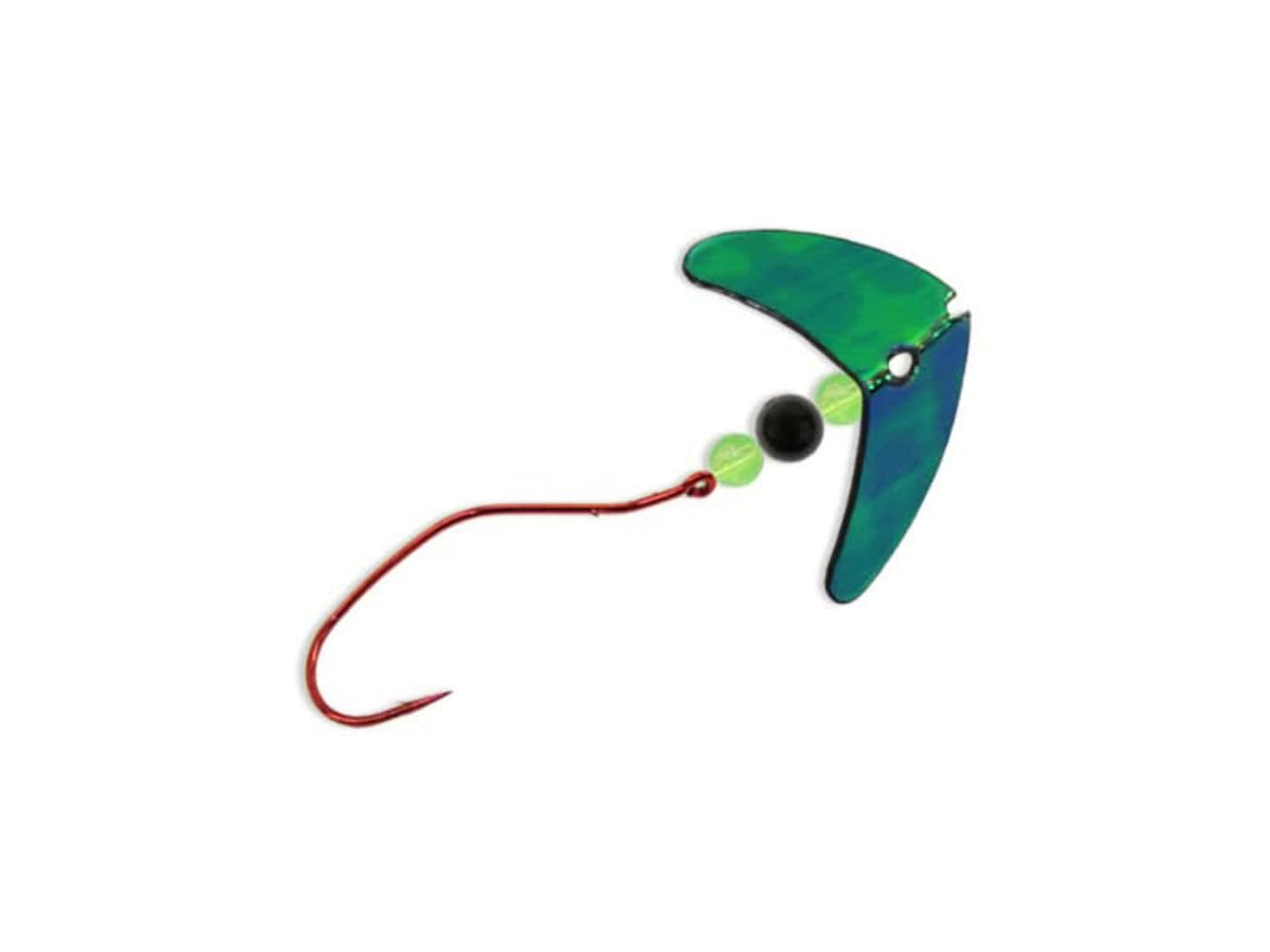 Mack's Lure Fishing Hook, #2, Motor Oil Mirror/Chartreuse/Black