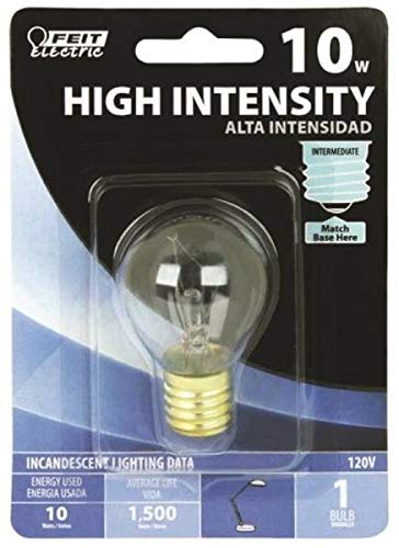 Feit Electric BP10S11N Dimmable Incandescent Lamp, 10 W, 120 V, S11N, Intermediate Screw E17