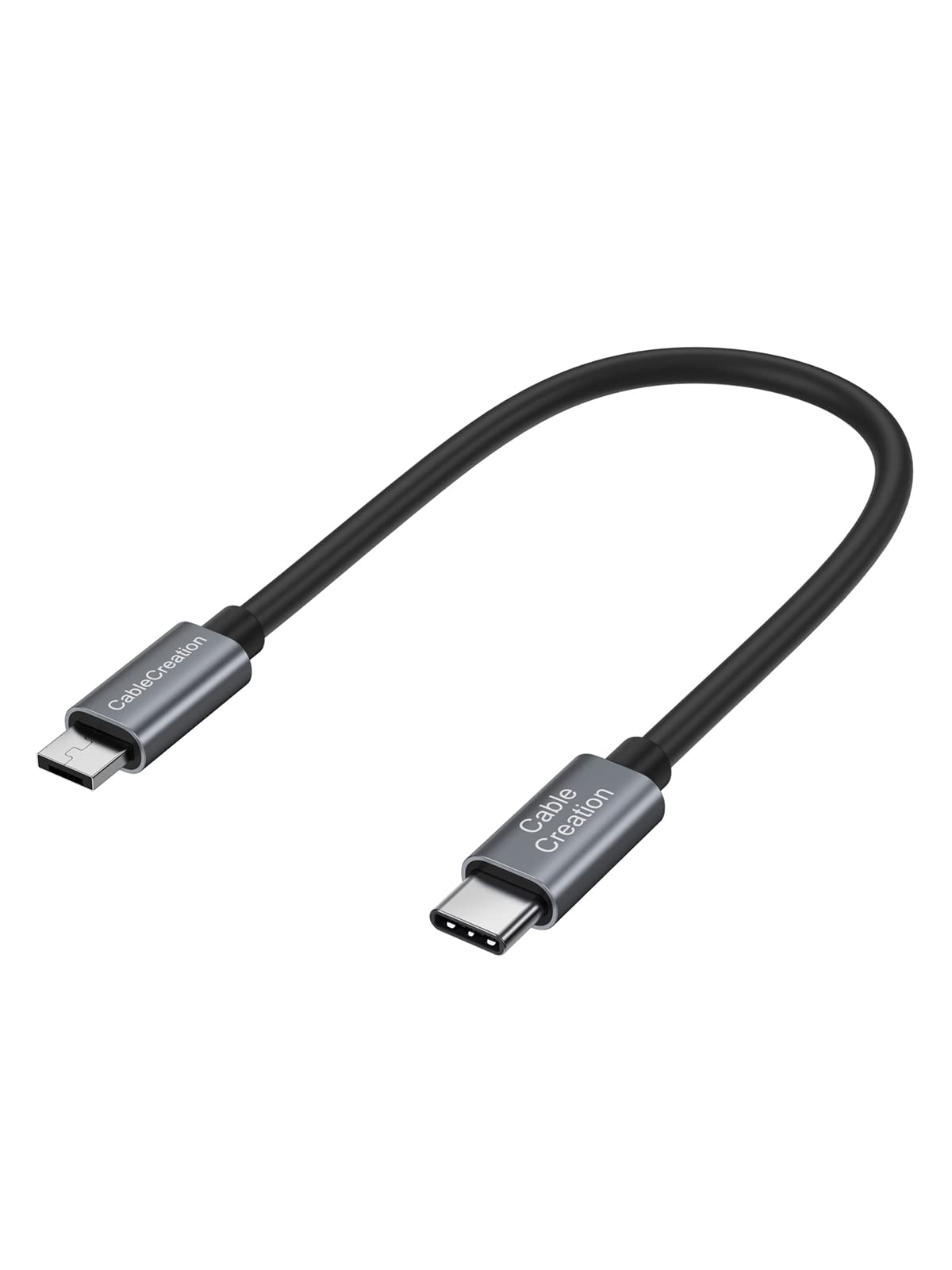 CableCreation DJI Mavic USB C Cable Short 0.65 FT, USB-C to Micro USB A OTG Cable, Compatible with DJI Spark/DJI Mavic/Mavic Pro/Mavic Pro Platinum/Mavic Air Controller 0.2m, Space Gray