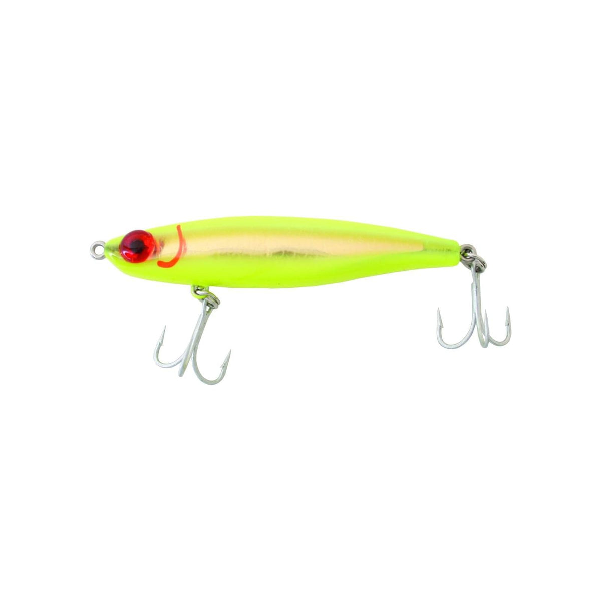 MirrOLure Fishing Hook, 3.5 Inch, 1/2 oz, Flo Cht Bk-Be/Gold