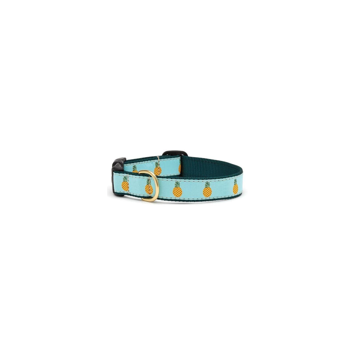 Up Country Animal Collar, Small (9 to 15 inches) 1 inch Wide Width, Pineapple