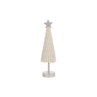 Boston International Artificial Tree, 1ft 4in, White & Gold Tree With Star