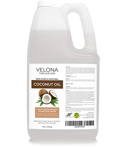 velona Coconut Oil 7 lb | 100% Pure and Natural Carrier Oil | Fractionated, Ultra Refined | Skin, Face, Body, Hair Care | Use Today - Enjoy Results