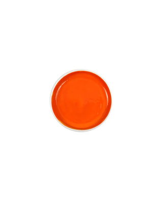 Yasutomo Sumi-E Watercolor in Porcelain Dish, Vermillion