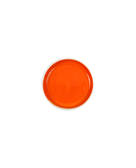 Yasutomo Sumi-E Watercolor in Porcelain Dish, Vermillion