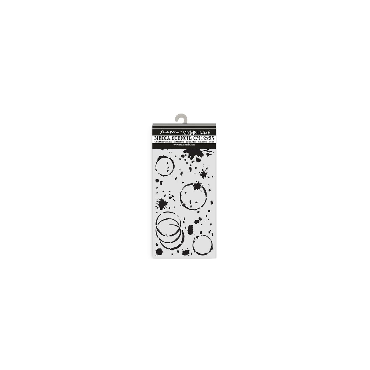 Stamperia Template Stencil, 12x25cm, black / white