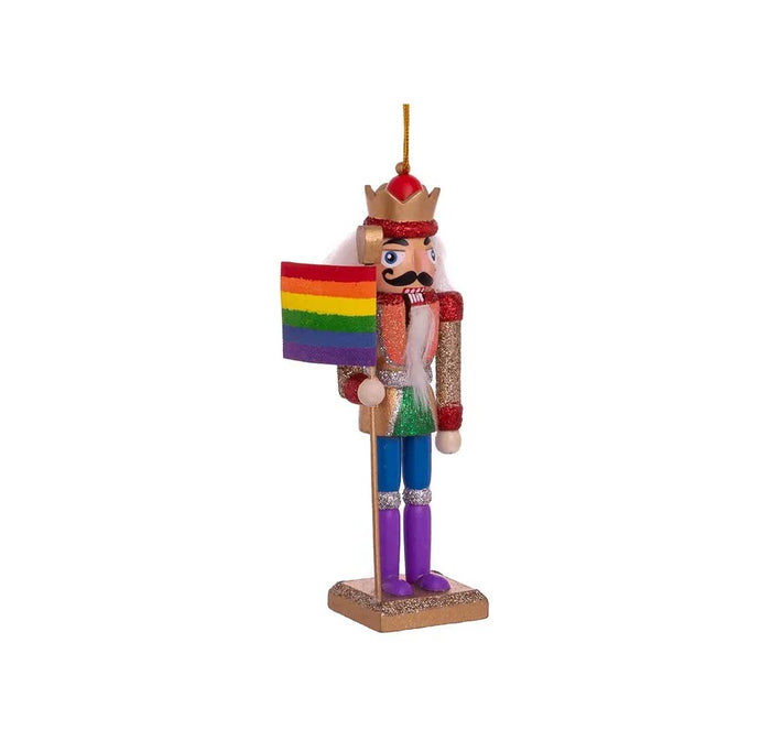 Kurt S. Adler 6 Inch Gay Pride Nutcracker Ornament, Hanging Decor