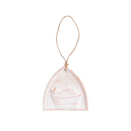 Mud Pie Christmas Baby Jesus Nativity Lace Ornament