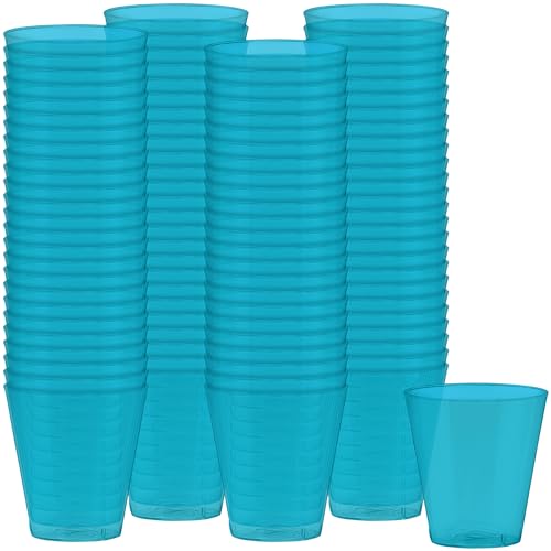 Big Party Pack Shot Glasses | Caribbean Blue | Pack of 100 | Party Supply