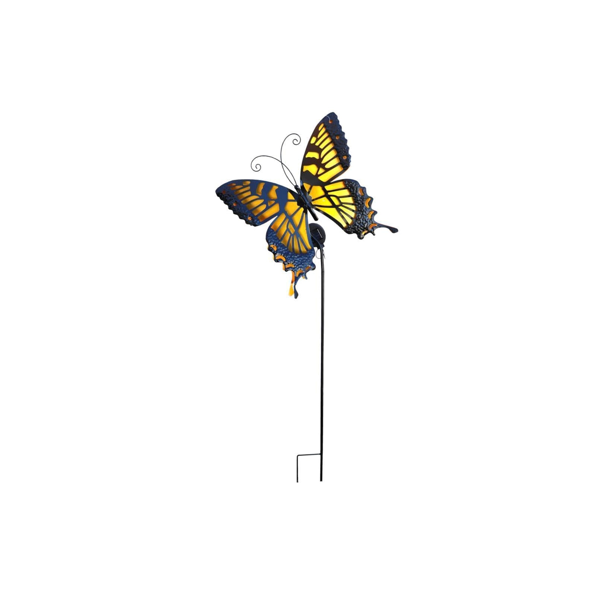Sunset Vista Designs Anchor Stake, Monarch Butterfly - Yellow, Flat Top
