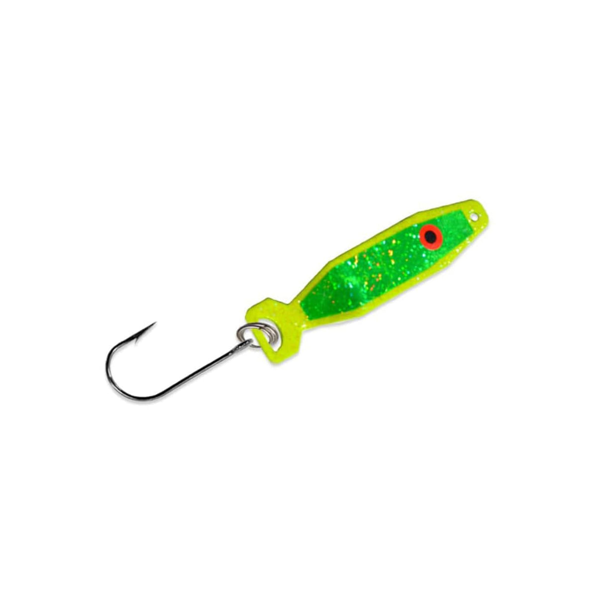 Mack's Lure Fishing Hook, 1/2 oz., Green Glitter/Chartreuse