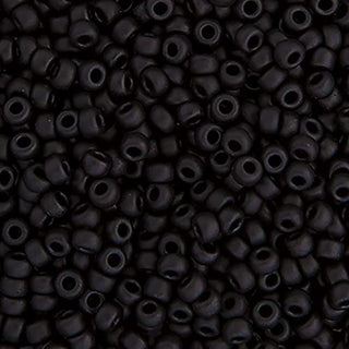 Miyuki 8/0 Japanese Glass Seed Beads 22gms SB401 in Black Matte