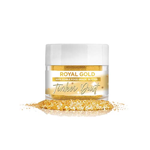 Bakell Royal Gold Tinker Dust®, 5 Gram | KOSHER Certified | 100% Edible Glitter | Cakes, Cupcakes, Cake Pops, Drinks, Glitter &amp; Dusts (Royal Gold)