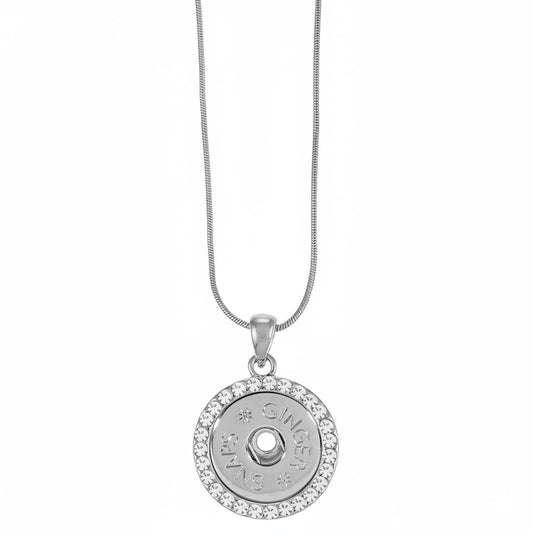 TGB Brands Ginger Snaps Bling Necklace | Interchangeable, Customizable & Adjustable Snap Jewelry Collection | Button Charms for Necklaces, Bracelets & Rings | Standard Size | SN90-41