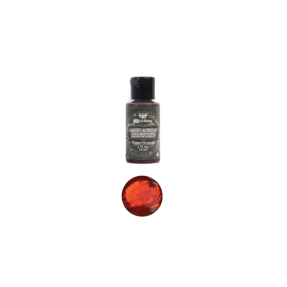 PRIMA MARKETING INC Paint, 1 Count (Pack of 1), Liquid Acrylic Tiger Orange 1fl.