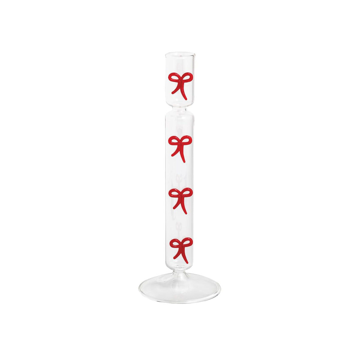 Mud Pie Candle Holder, 8 1/4 inches, Red