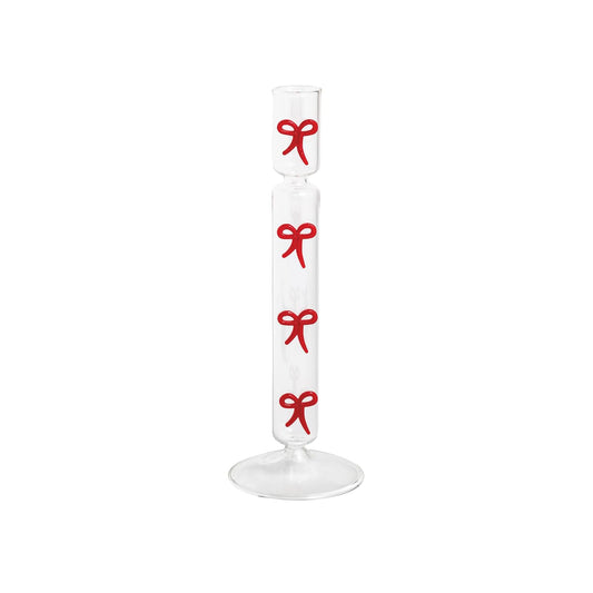 Mud Pie Candle Holder, 8 1/4 inches, Red