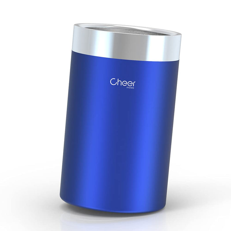 CHEER MODA Wine Chiller - Premium Iceless Wine Cooler, Keeps All 750ml Bottles Cold For Hours, Elegant Insulated Champagne Bucket & Wine Bottle Cooler Ice Bucket, Blue