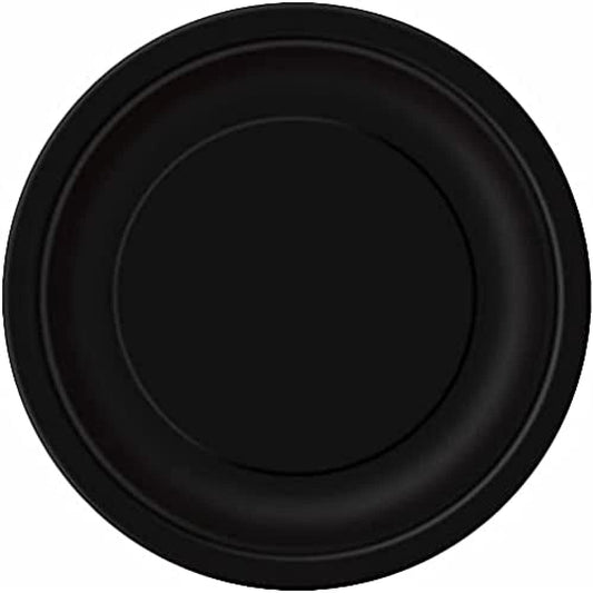 Unique Industries Black Paper Cake Plates, 8ct