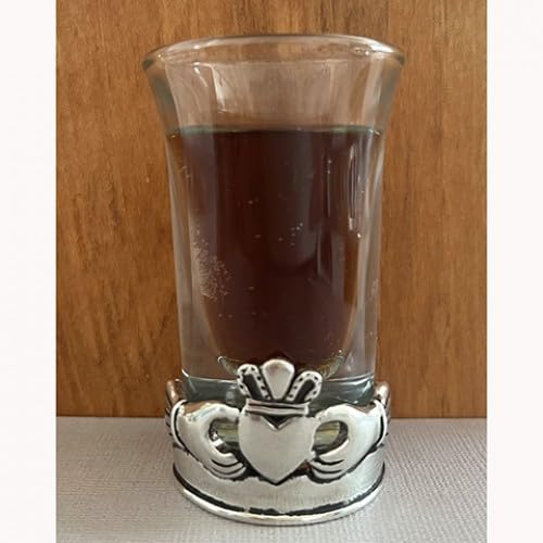 Basic Spirit Shot Glass - Claddagh - Home Decoration for Home Bar, Stocking Stuffer, Party Favor or Gift