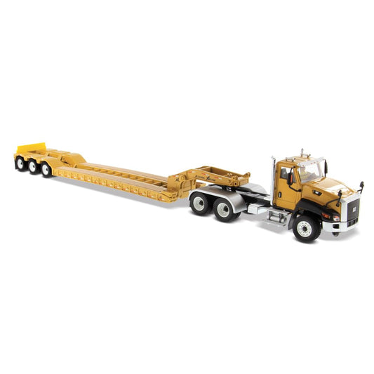 Cat Caterpillar CT660 Day Cab with XL 120 Low-Profile HDG Lowboy Trailer and Operator Core Classics Series 1/50 Diecast Model by Diecast Masters 85503 C