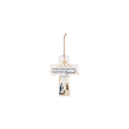 Carson Hanging Ornament, 5.5" H, White