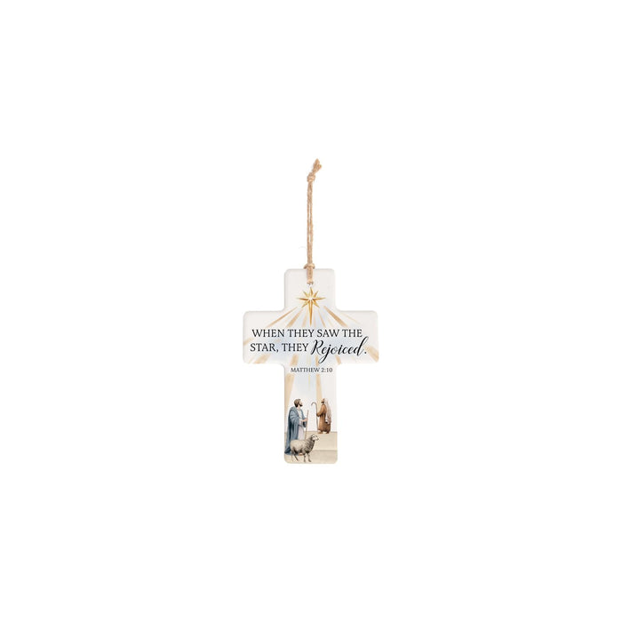 Carson Hanging Ornament, 5.5" H, White