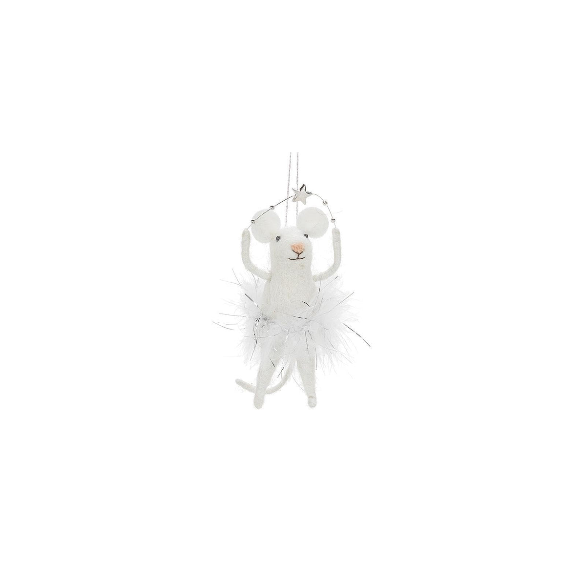 Abbott Collection Hanging Ornament, White/Ivory, Classic