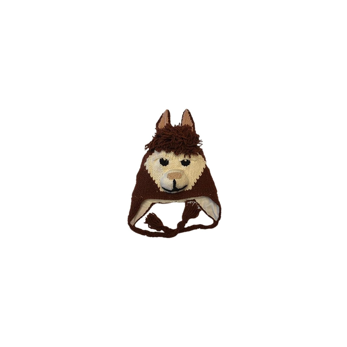 Arts of Ecuador Hat, Brown, Brown Llama