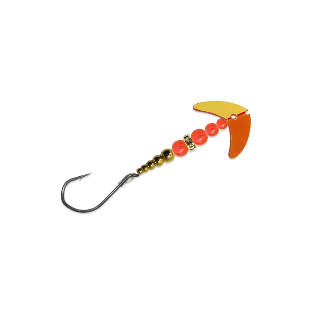 Mack's Lure Fishing Hook, One Size, UV Copper Gold/Orange Red Black Nickel
