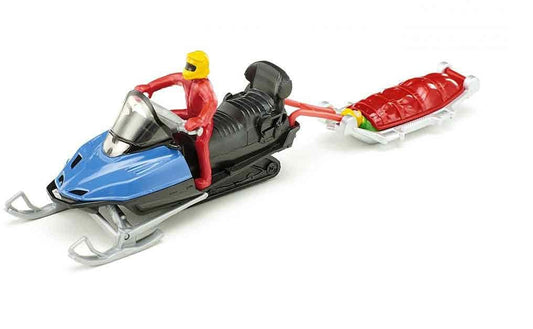 siku 1684 Blister 1684Snow Mobile with Rescue Sledge, Multicoloured