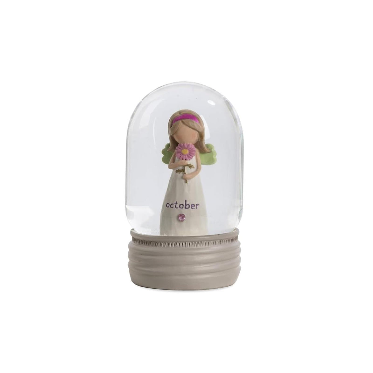 Blossom Bucket Snow Globe, Clear, Classic