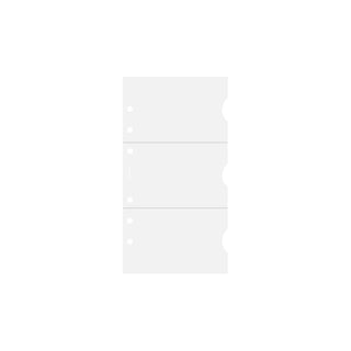 Filofax Card Document Sleeve, 3 credit cards per sheet, Clear