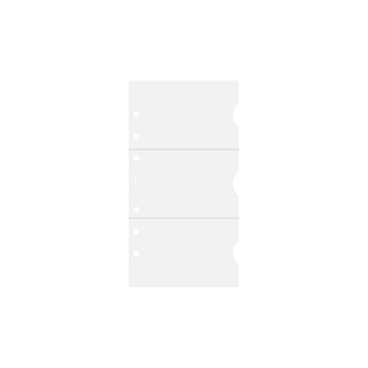 Filofax Card Document Sleeve, 3 credit cards per sheet, Clear