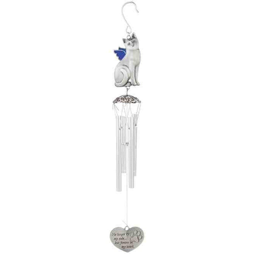 Carson Cat Pewter Outdoor Decorative Wind Chime