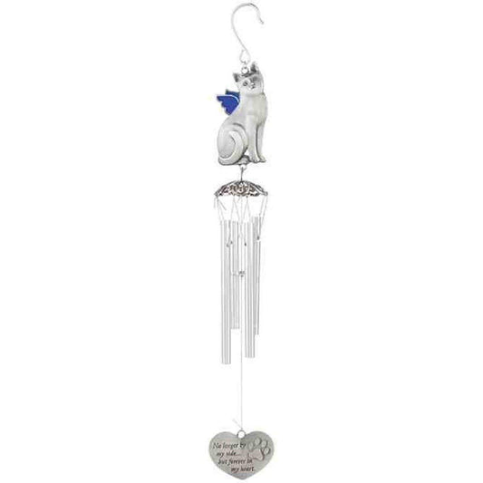 Carson Cat Pewter Outdoor Decorative Wind Chime